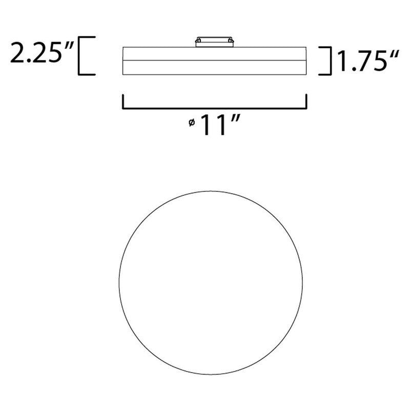 Maxim 57684CLFTBZ - Illuminaire II 1 Light 11" Flush Mount