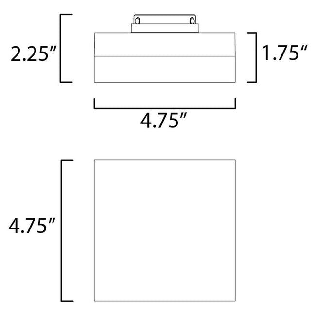 Maxim 57686CLFTPC - Illuminaire II 1 Light 5" Flush Mount