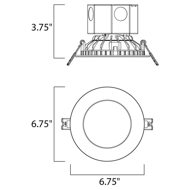Maxim 57796WT - Cove 6" LED Recessed Downlight - 3000K