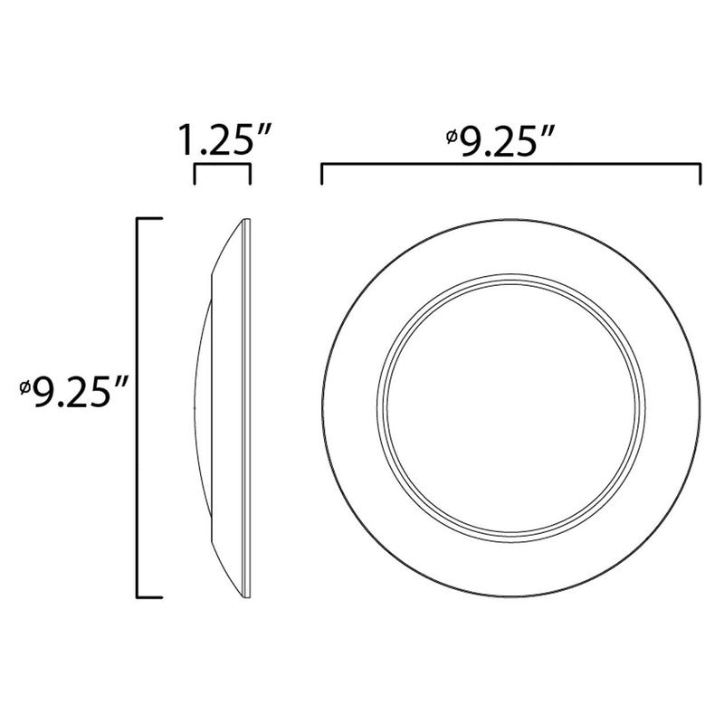 Maxim 57851WTWT - Diverse 1 Light 9" Flush Mount
