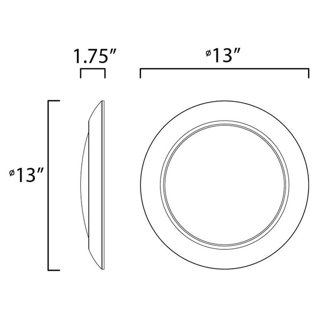 Maxim 57861WTWT - Diverse 1 Light 13" Flush Mount