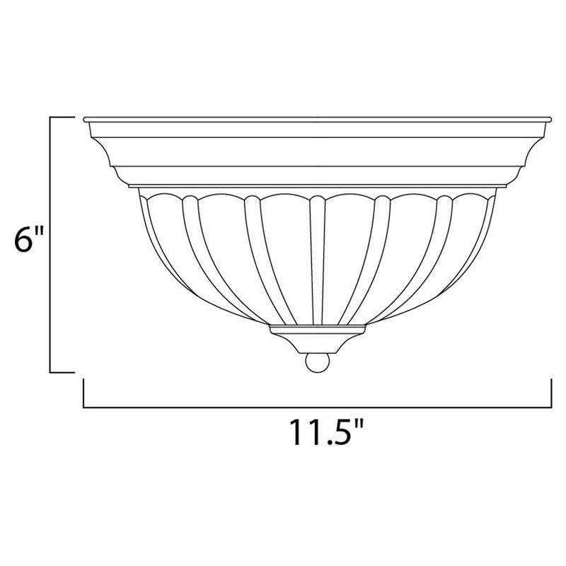 Maxim 5830FTBK - Essentials - 583x 1 Light 12" Flush Mount