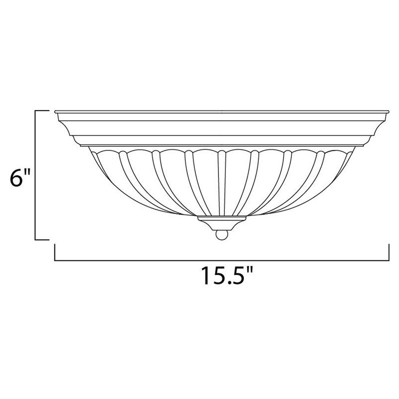 Maxim 5832FTBK - Essentials - 583x 3 Light 16" Flush Mount