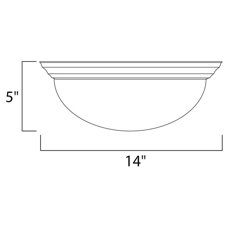 Maxim 5851FTBK - Essentials - 585x 2 Light 14" Flush Mount