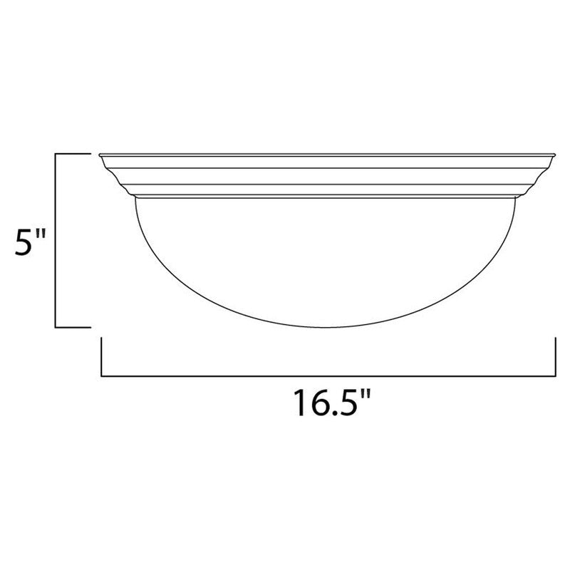 Maxim 5852FTBK - Essentials - 585x 3 Light 17" Flush Mount