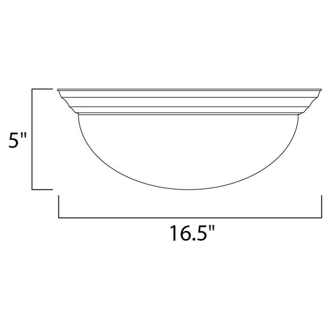 Maxim 5852FTBK - Essentials - 585x 3 Light 17" Flush Mount