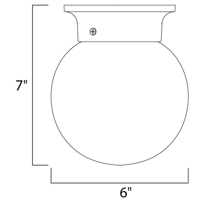 Maxim 5889WTWT - Essentials - 588x 1 Light 7" Flush Mount