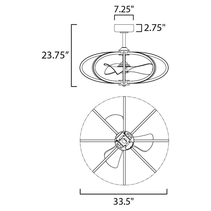 Maxim 61006SN - Solstice 34" LED Fandelight