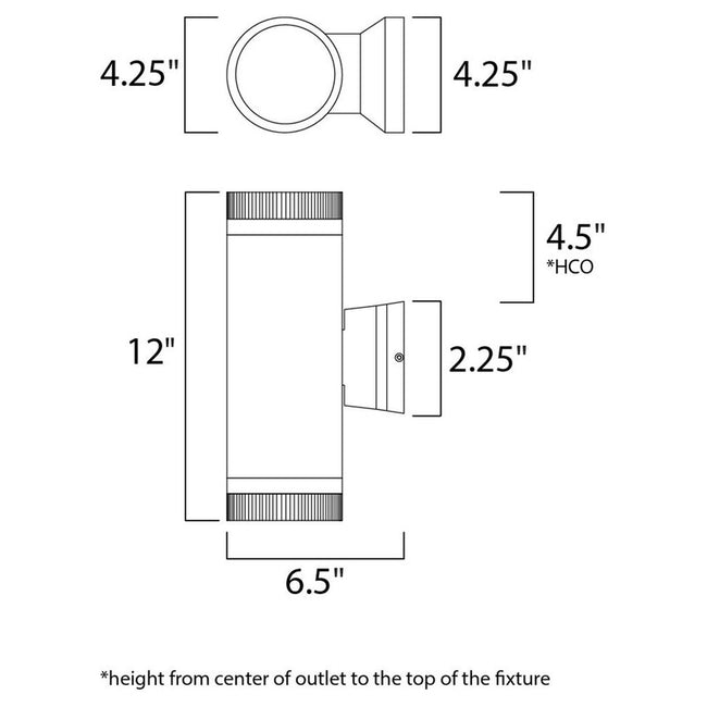 Maxim 6112ABZ - Lightray 2 Light 12" LED Wall Sconce