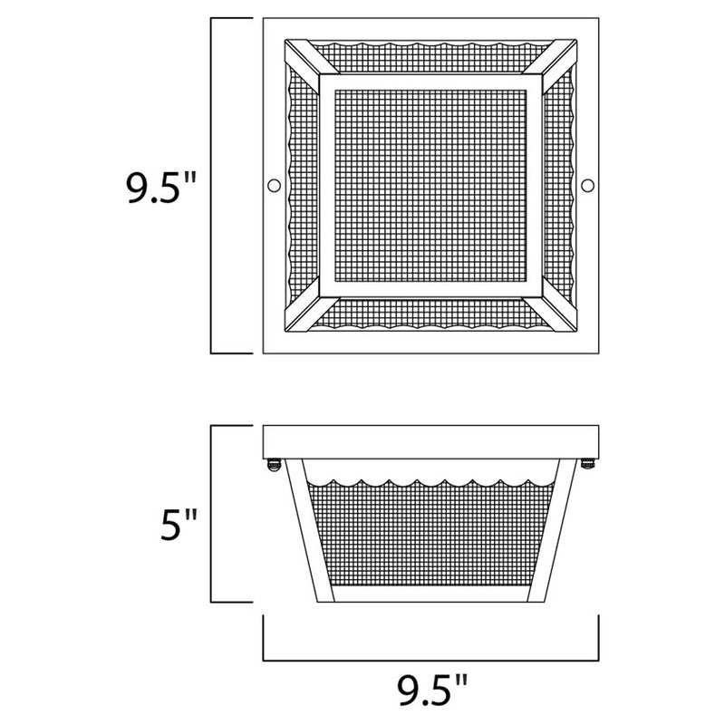 Maxim 6204FTBK - Outdoor Essentials - 620x 2 Light 10" Flush Mount