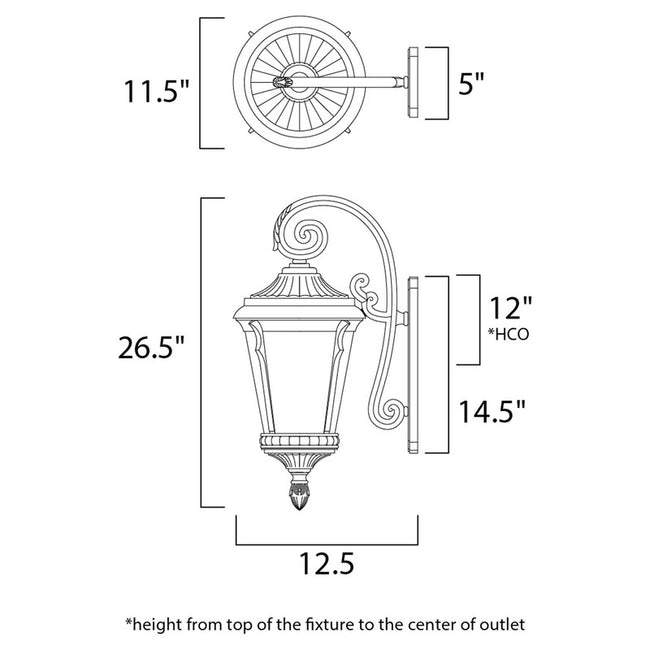 Maxim 65015LTES - Odessa 1 Light 27" Wall Sconce w/ LED Bulb