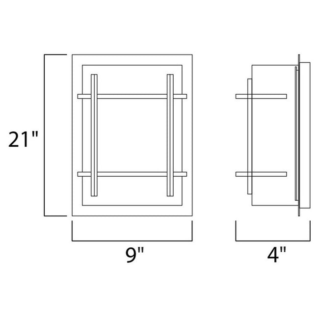 Maxim 65216WTBM - Luna 2 Light 21" Wall Sconce w/ LED Bulbs