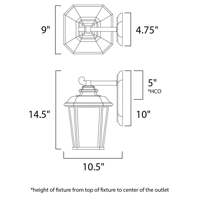Maxim 65643WFBO - Radcliffe LED E26 1 Light 15" Wall Sconce