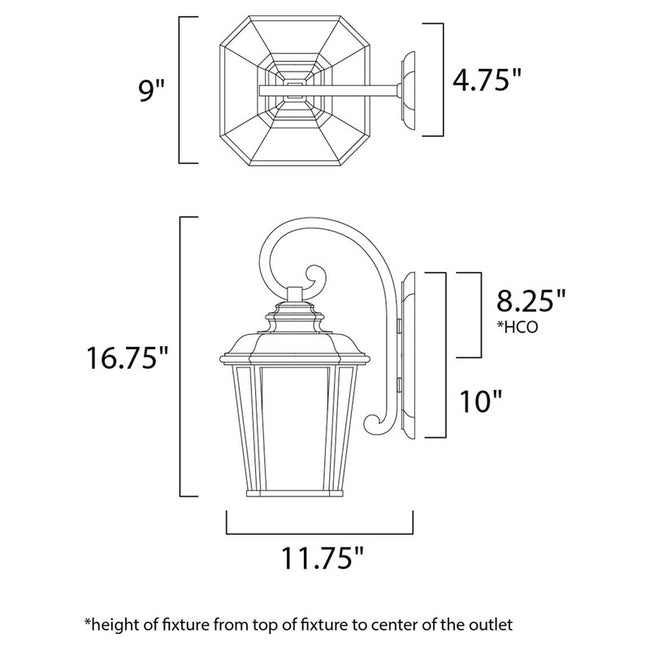 Maxim 65644WFBO - Radcliffe LED E26 1 Light 17" Wall Sconce