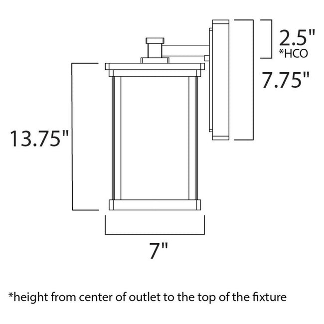 Maxim 65753FSBZ - Terrace 1 Light 14" Wall Sconce w/LED Bulb