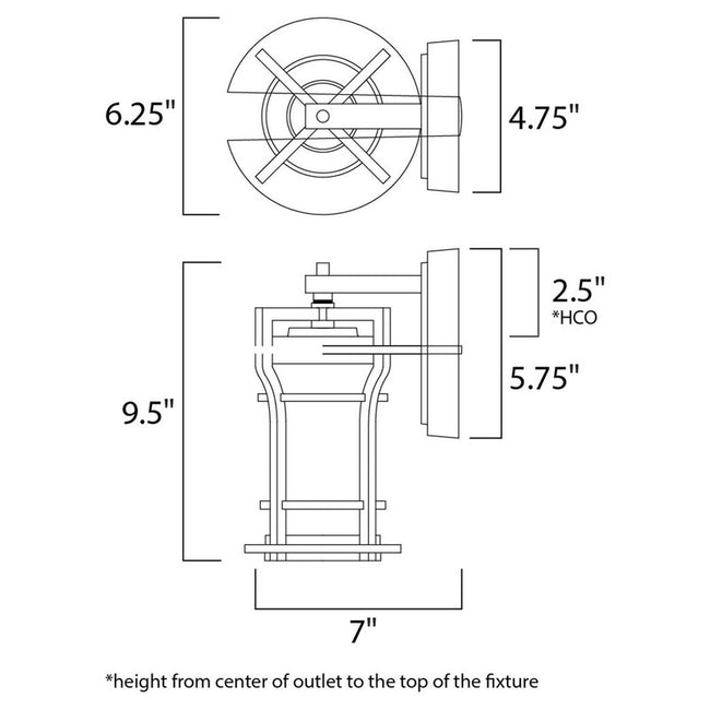 Maxim 65782WGBO - Oakville 1 Light 10" Wall Sconce w/ LED Bulb
