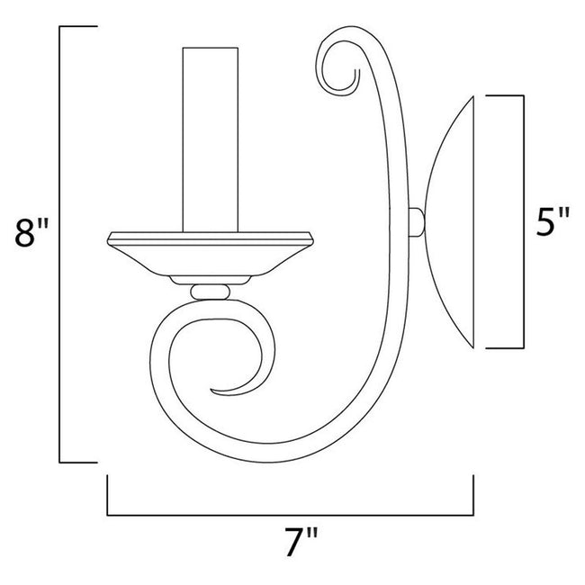 Maxim 70001OI - Loft 1 Light 8" Wall Sconce