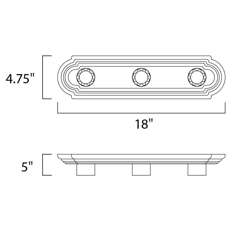 Maxim 7123 - Essentials - 712x 3 Light 18" Vanity Light