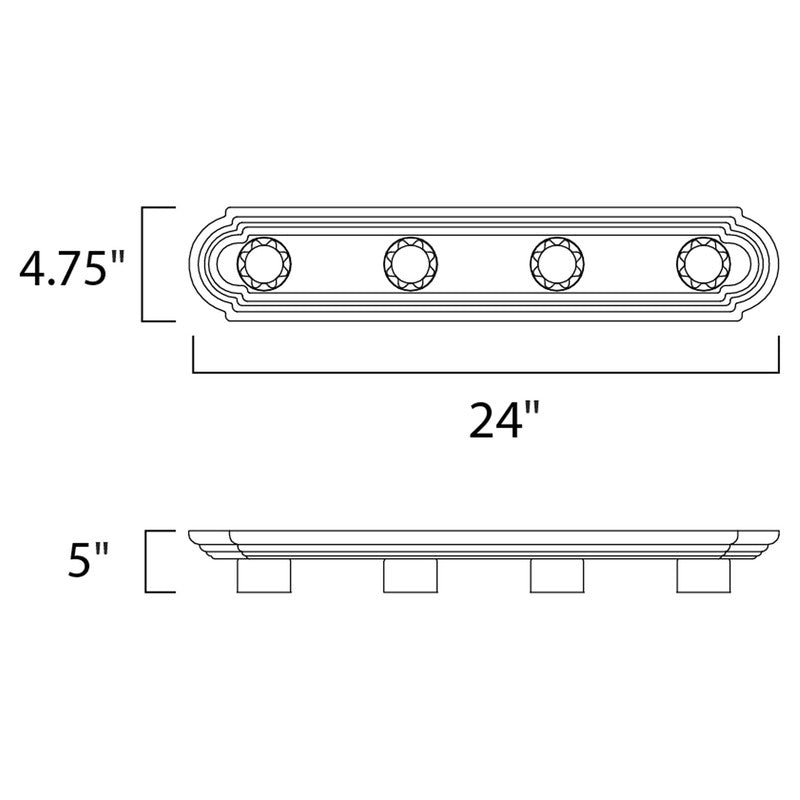 Maxim 7124 - Essentials - 712x 4 Light 24" Vanity Light
