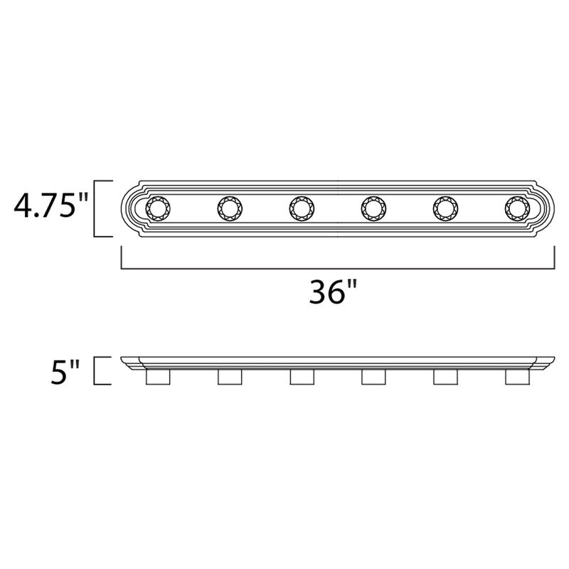 Maxim 7126 - Essentials - 712x 6 Light 36" Vanity Light