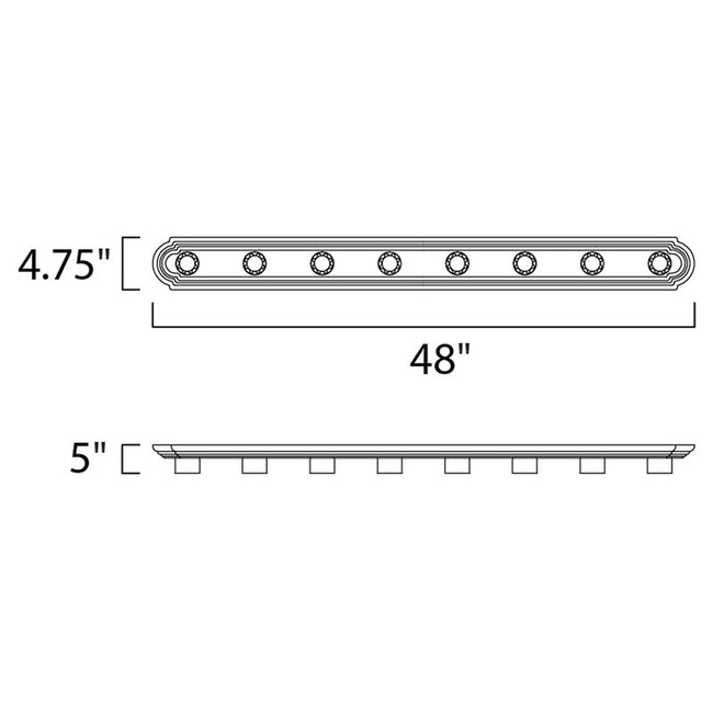 Maxim 7128 - Essentials - 712x 8 Light 48" Vanity Light