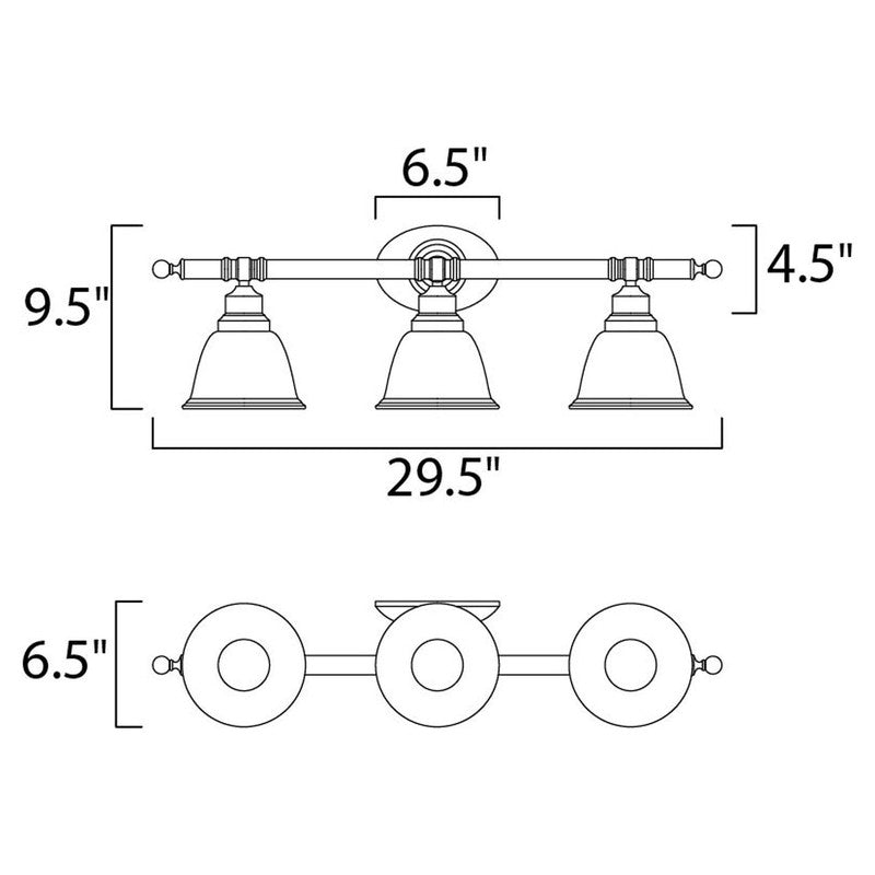 Maxim 7143FTSN - Essentials - 714x 3 Light 30" Vanity Light