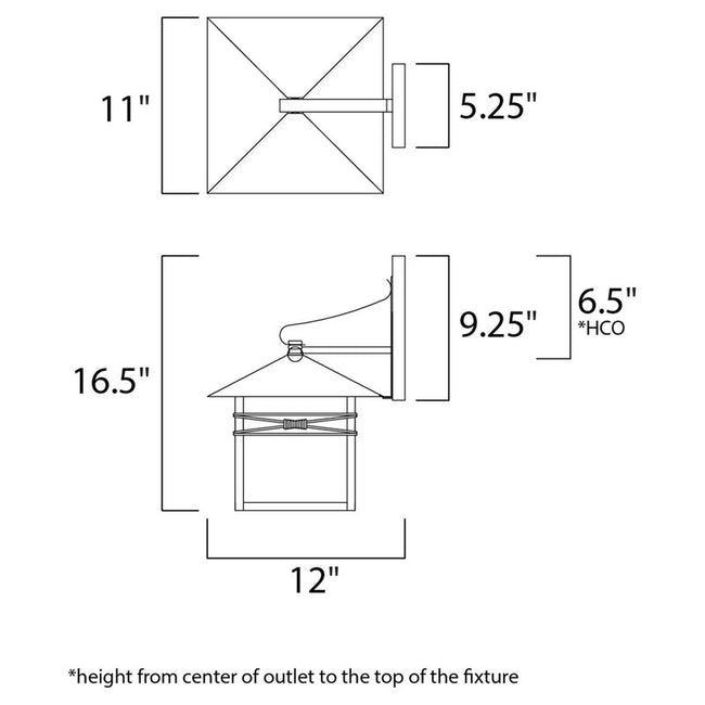 Maxim 8042IRBU - Inglenook 1 Light 17" Wall Sconce