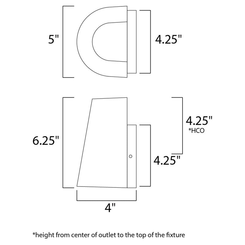 Maxim 86199ABZ - Mini 1 Light 6" LED Wall Sconce