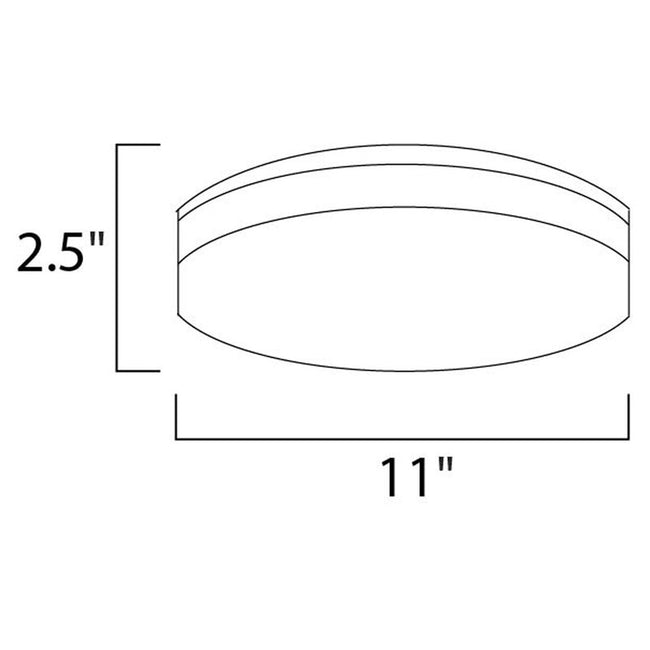 Maxim 87582WTWT - Low Profile 1 Light 11" LED Flush Mount