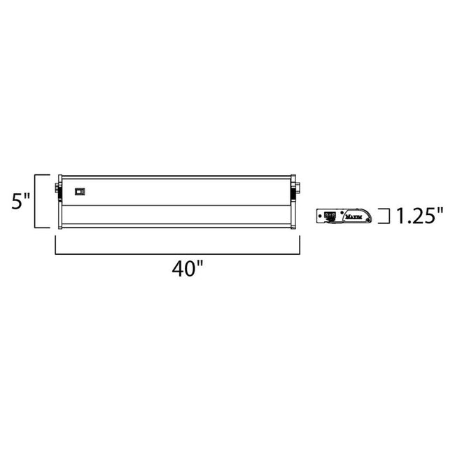 Maxim 87844WT - CounterMax MX-X120c 40" Xenon Under Cabinet Light