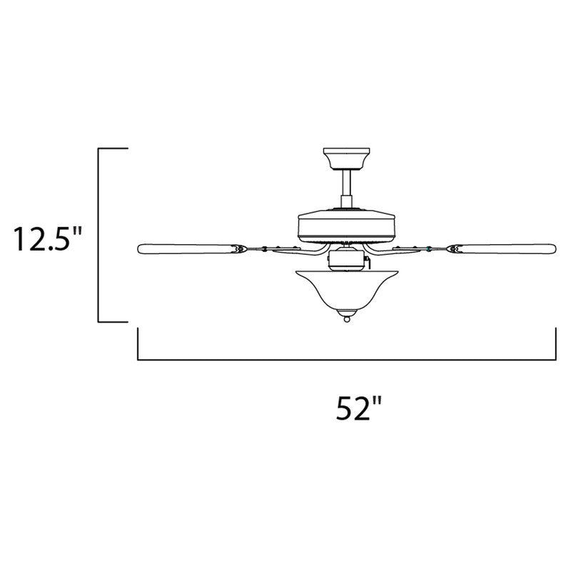 Maxim 89905BKWP - Basic-Max 52" Ceiling Fan