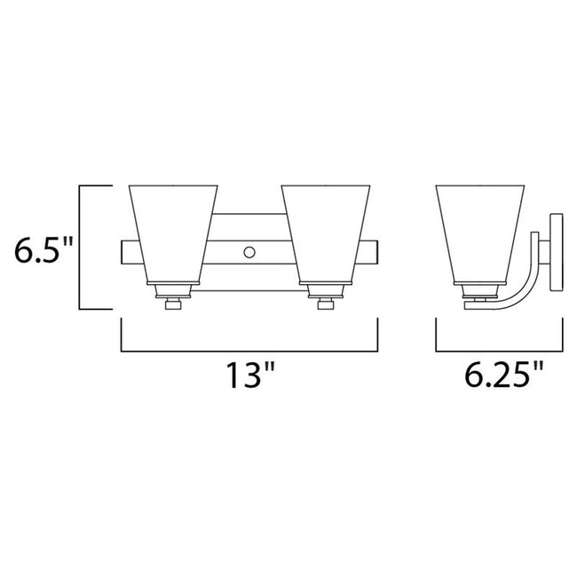 Maxim 9012 - Conical 2 Light 13" Vanity Light