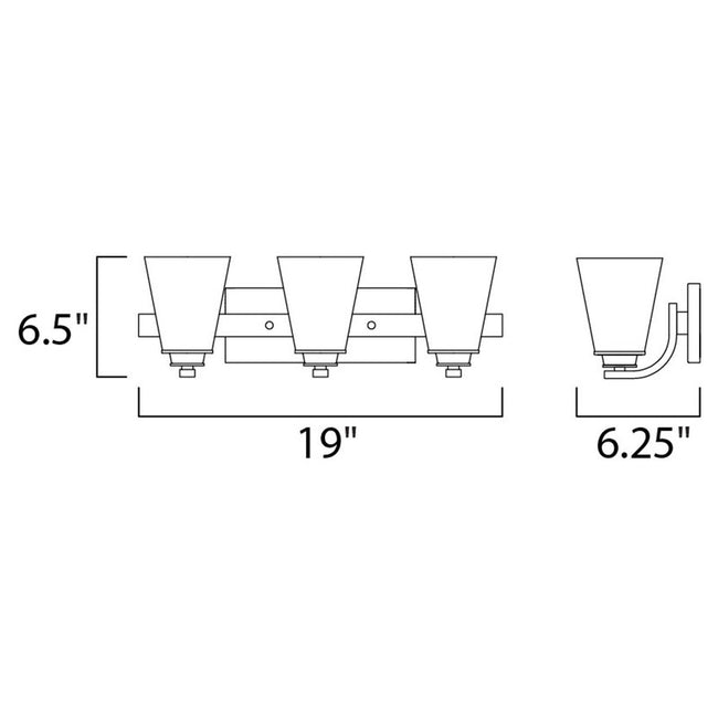 Maxim 9013 - Conical 3 Light 19" Vanity Light
