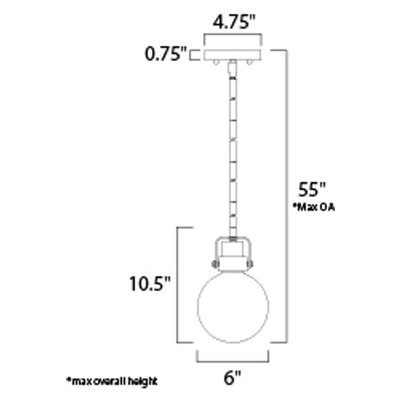 Maxim 90510CLBZSBR - Bauhaus 1 Light 11" Pendant