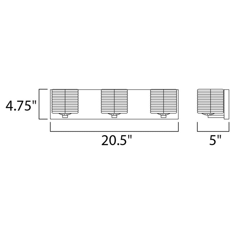 Maxim 9073CRPC - Groove 3 Light 21" Vanity Light