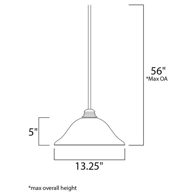 Maxim 91061MRSN - Essentials - 9106x 1 Light 13" Pendant
