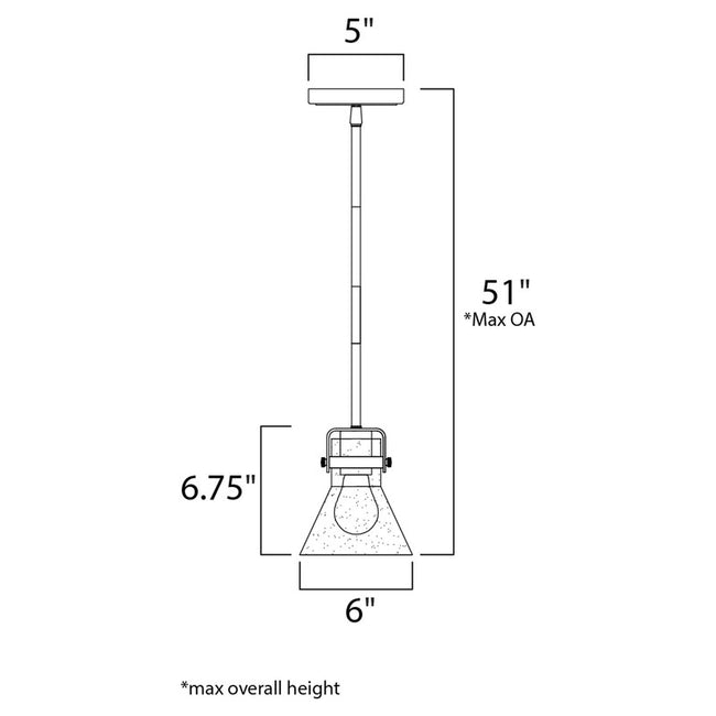 Maxim 91110CDOI - Seafarer 1 Light 7" Pendant