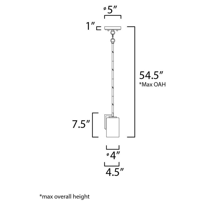 Maxim 91280SWSBR - Dart 1 Light 8" Pendant