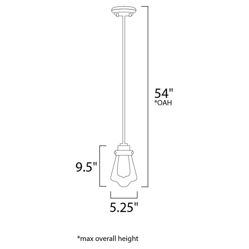Maxim 91331CLOI/BUL - Cape Cod 1 Light 10" Pendant