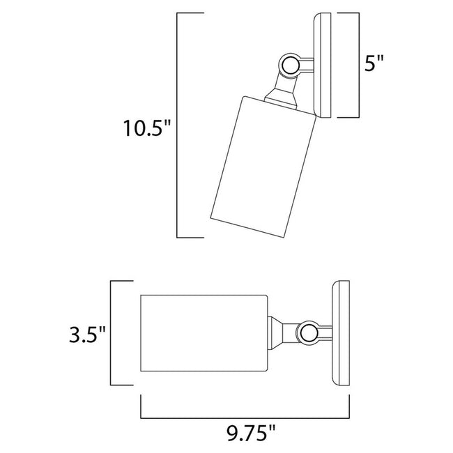 Maxim 92010BK - Spots 1 Light 9" Flush Mount