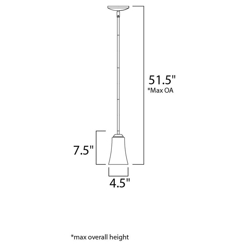 Maxim 92040FTOI - Logan 1 Light 8" Pendant
