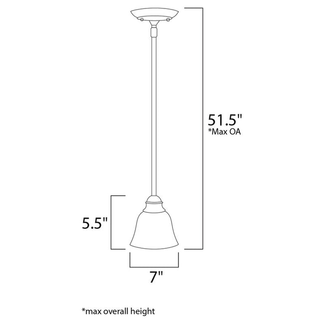 Maxim 92200FIOI - Manor 1 Light 7" Pendant