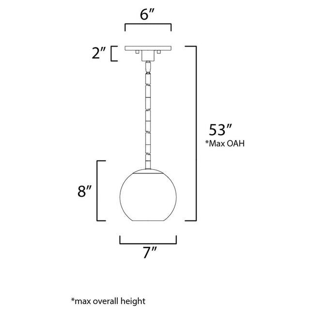 Maxim 98410CLNAB - Branch 1 Light 8" Pendant