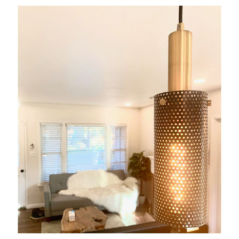 Maxim 10081BKSBR - Perf 1 Light 13" Pendant