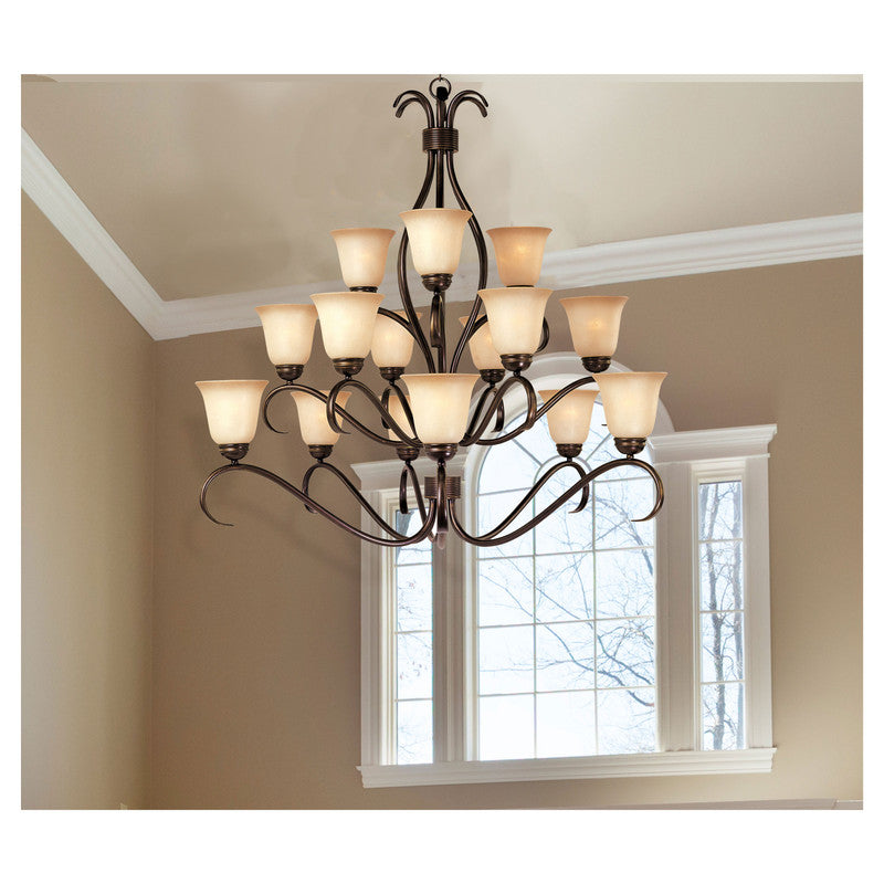Maxim 10129FTSN - Basix 15 Light 42" Chandelier