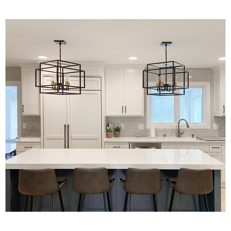 Maxim 10247BKSBR - Liner 4 Light 18" Pendant