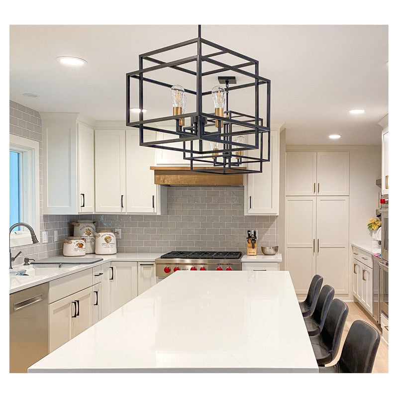 Maxim 10247BKSBR - Liner 4 Light 18" Pendant