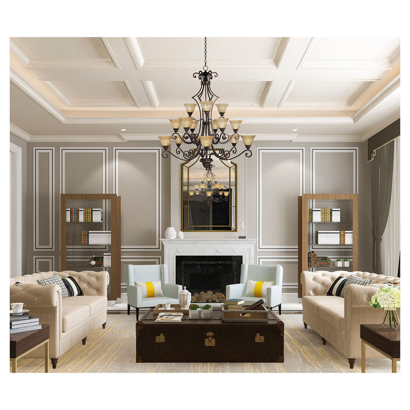 Maxim 11239SAOI - Symphony 15 Light 51" Chandelier