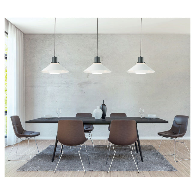 Maxim 11410BKWT - Oslo 1 Light 12" Pendant
