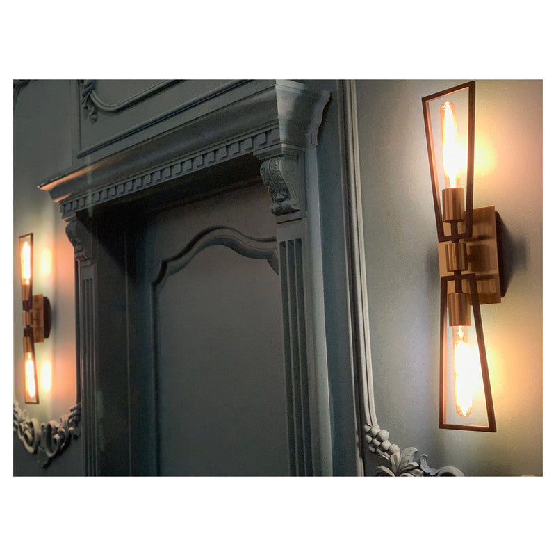 Maxim 11652BKSBR - Wings 2 Light 25" Wall Sconce